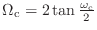 $ \Omega_\textnormal{c}=
2\tan\frac{\omega_\textnormal{c}}{2}$