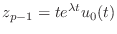 $ z_{p-1} = t e^{\lambda
t} u_0(t)$