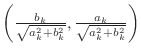 $ \left(
\frac{b_k}{\sqrt{a_k^2 + b_k^2}}, \frac{a_k}{\sqrt{a_k^2 + b_k^2}}
\right)$
