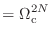 $\displaystyle = \Omega_\textnormal{c}^{2N}$