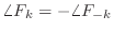 $ \angle{F_k} = - \angle{F_{-k}}$